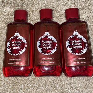 3x Bath & Body Works Winter Candy Apple Body Wash‎ Shower Gel 10 oz